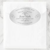 zilverproduct labels decor hart (Tas)