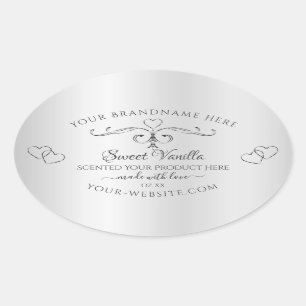  zilverproduct labels  decor hart