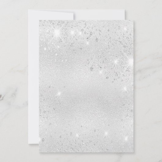 Zilverroze floralen dank u de kaart (Achterkant)