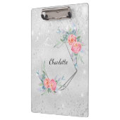 Zilverroze floralen klembord (Links)