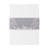 Zilverroze waterverf floral Chinoiserie Weddenscha Uitnodigingen Wikkel (Achterkant Voorbeeld)