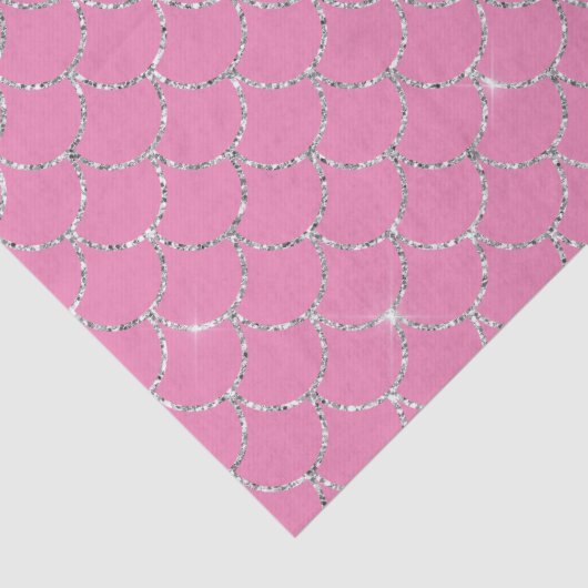 zilverroze zeemeermin tissuepapier (Detail)