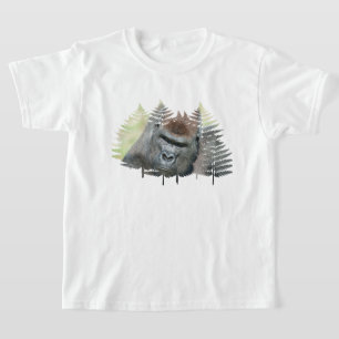 Zilverrug die uit de bomen tevoorschijn komt t-shirt
