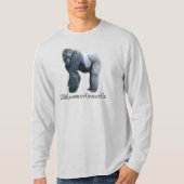 Zilverrug Gorilla Lange T-shirt (Voorkant)