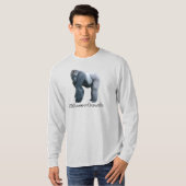 Zilverrug Gorilla Lange T-shirt (Voorkant volledig)