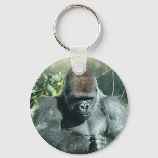 Zilverrug Gorilla Sleutelhanger (Voorkant)