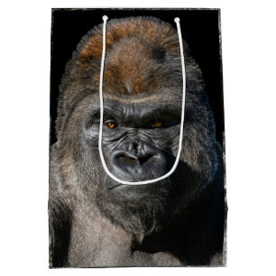 Zilverrugsterkte – Gorilla Portret Medium Cadeauzakje