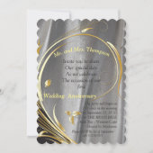 Zilversatin en goudbloem Jubileum Kaart (Voorkant)