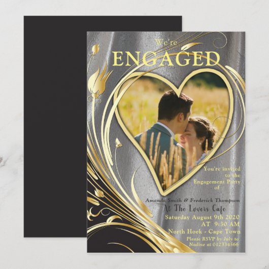 Zilversatin & goudbloem-splendor kaart (Voorkant / Achterkant)