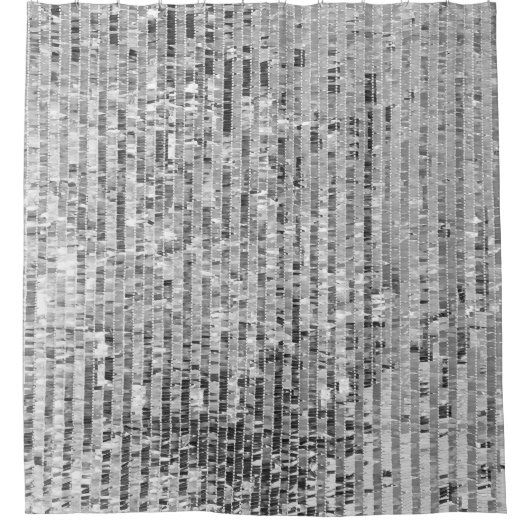 Zilversequenties naadloos patroon douchegordijn (Voorkant)