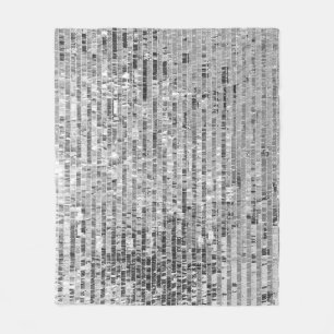 Zilversequenties naadloos patroon fleece deken