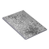 Zilversequenties naadloos patroon notitieboek (Rechterzijde)