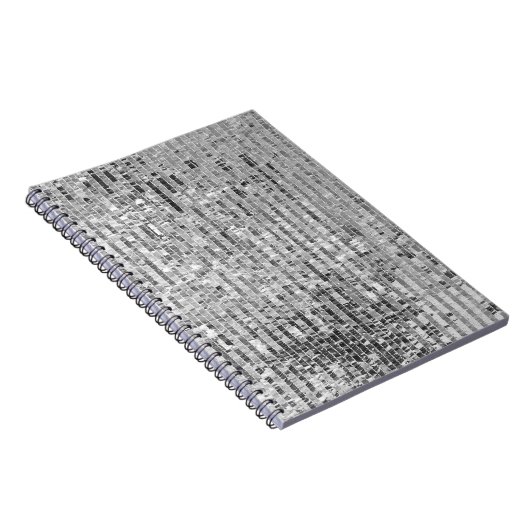 Zilversequenties naadloos patroon notitieboek (Rechterzijde)