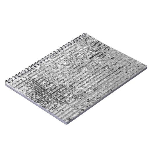 Zilversequenties naadloos patroon notitieboek (Linkerzijde)