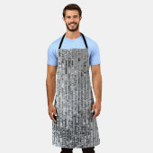Zilversequenties naadloos patroon schort (Gedragen)