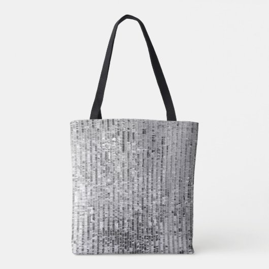 Zilversequenties naadloos patroon tote bag (Achterkant)