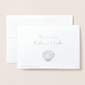  zilversla - Dank u wel Folie Kaarten (Met envelop)