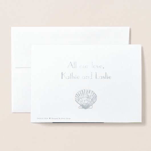  zilversla - Dank u wel Folie Kaarten (Met envelop)