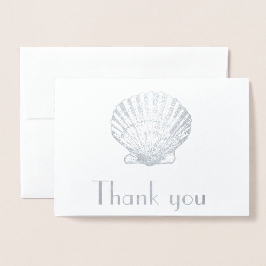  zilversla - Dank u wel Folie Kaarten (Voorkant met envelop)