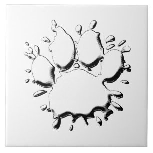 Zilverslinddoektekening Tegeltje