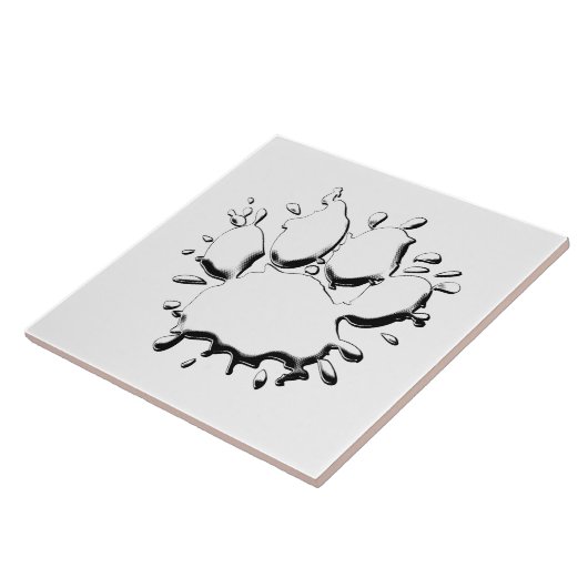 Zilverslinddoektekening Tegeltje (Zijkant)