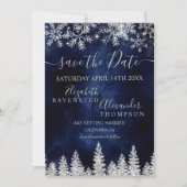 Zilversneeuw voor de jeuk kerstmis met uitzonderin save the date (Voorkant)