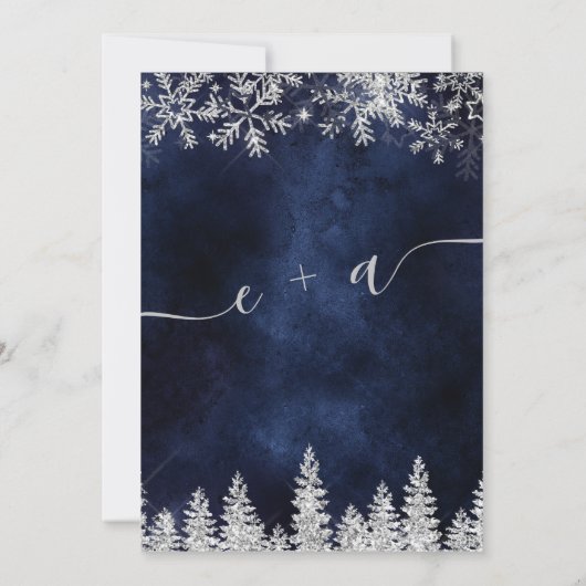 Zilversneeuw voor de jeuk kerstmis met uitzonderin save the date (Achterkant)