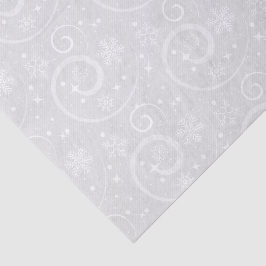 Zilversneeuwvlokachtergrond Tissuepapier (Detail)