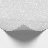  zilversneeuwvlokken cadeaupapier (Hoek)