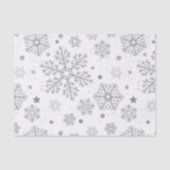 Zilversneeuwvlokken op wit tissuepapier (Voorkant)