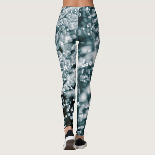 Zilversparren Bevroren ijzeepbellen Leggings (Achterkant)