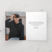 Zilversplitsing | Afstudeerder Foto Eenvoudige tek Folie Wenskaart (Binnenlaag)