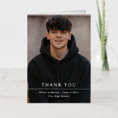 Zilversplitsing | Afstudeerder Foto Eenvoudige tek Folie Wenskaart (Voorkant)