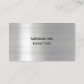 Zilverstaal Visitekaartje (Achterkant)