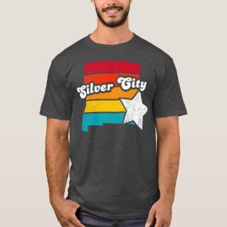 Zilverstad New Mexico Vintage Verdrietig Souvenir T-shirt