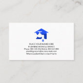 Zilversteker Leidingleiding Blauwe Bloedwatersprop Visitekaartje (Achterkant)