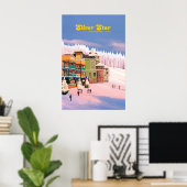 Zilverster Canada Ski Resort Reisposter Poster (Thuiskantoor)