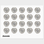 Zilverster van David Envelope Seal Ronde Sticker (Vel)