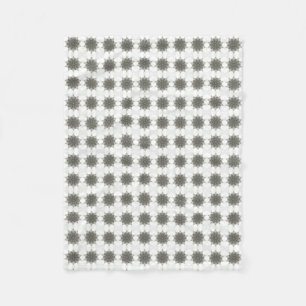 Zilversterren geometrisch patroon fleece deken