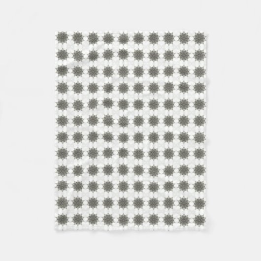 Zilversterren geometrisch patroon fleece deken (Voorkant)