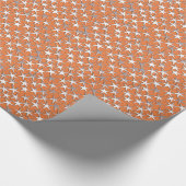 Zilversterren op koper cadeaupapier (Hoek)