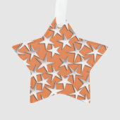 Zilversterren op koper ornament (achterkant)