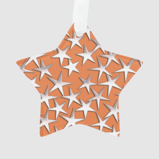 Zilversterren op koper ornament (achterkant)