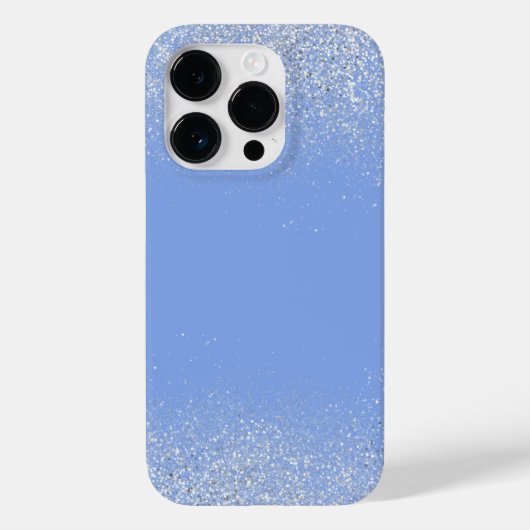 Zilverstof en blauwe telefoonhoesje Case-Mate iPhone case (Achterkant)