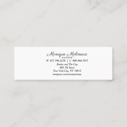  zilverstraling / mini visitekaartje (Achterkant)