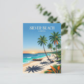 Zilverstrand Liberia Briefkaart (Staand voorkant)