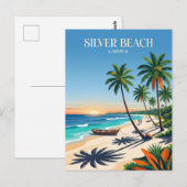 Zilverstrand Liberia Briefkaart (Voorkant / Achterkant)