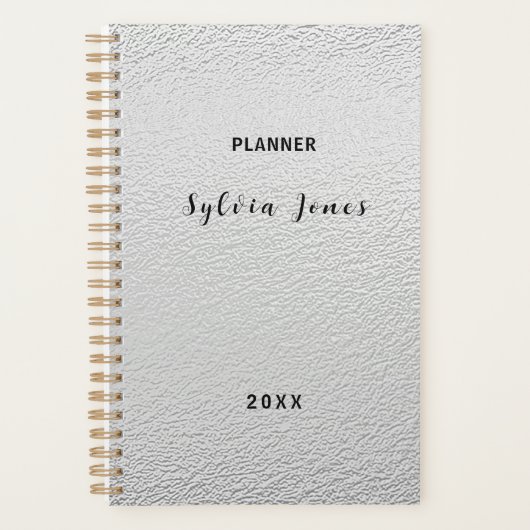 Zilvertextuur Planner (Voorkant)