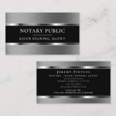 Zilvertextuurstijlelegant visitekaartje (Voorkant / Achterkant)