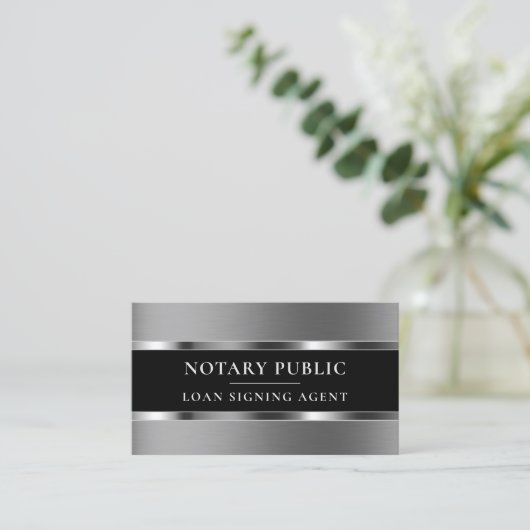 Zilvertextuurstijlelegant visitekaartje (Staand voorkant)